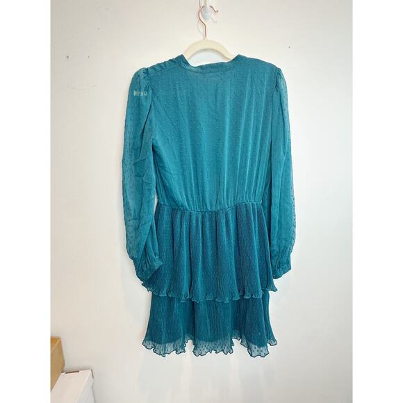 NWT Zara Swiss Dot Teal Dress Size S - Picture 3 of 10